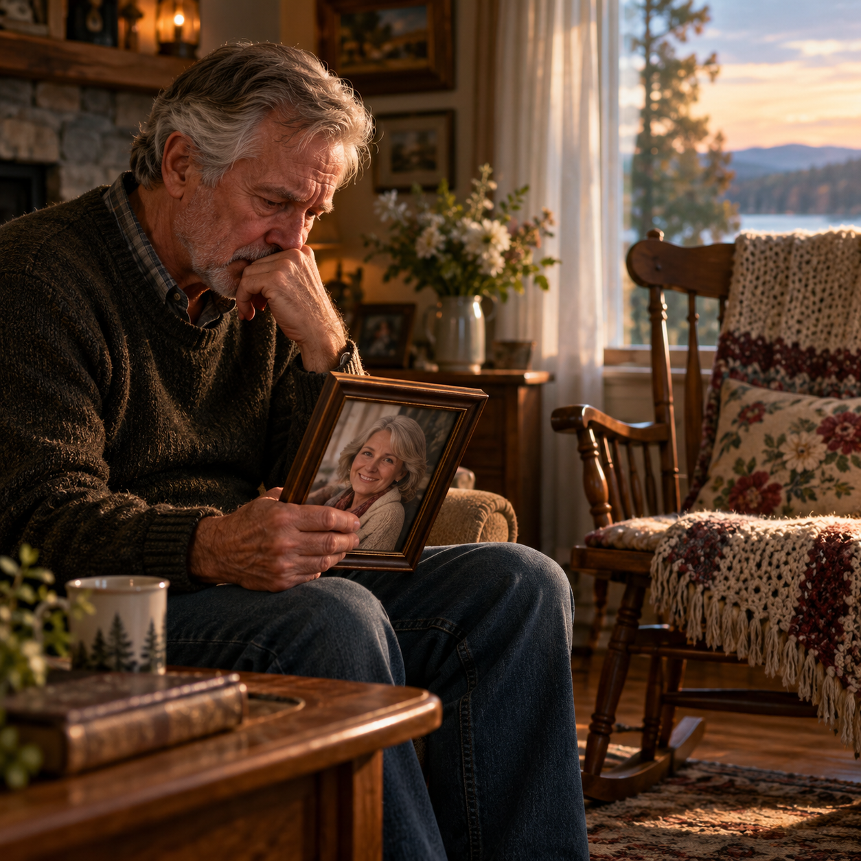 Quiet Grief by the Empty Chair