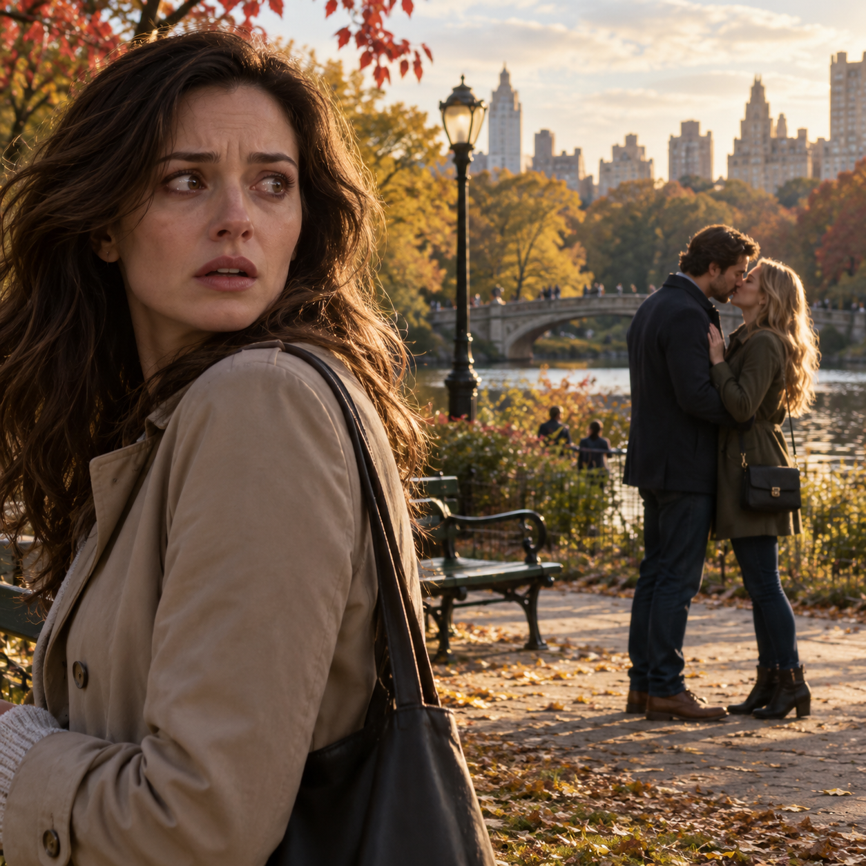 Unexpected Kiss in the Park